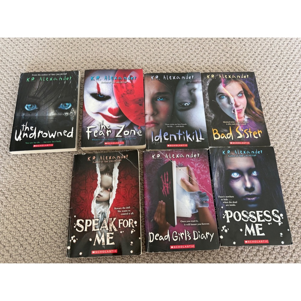 K.R. Alexander Book Lot Seven Books Spooky Horror Kids Tween
